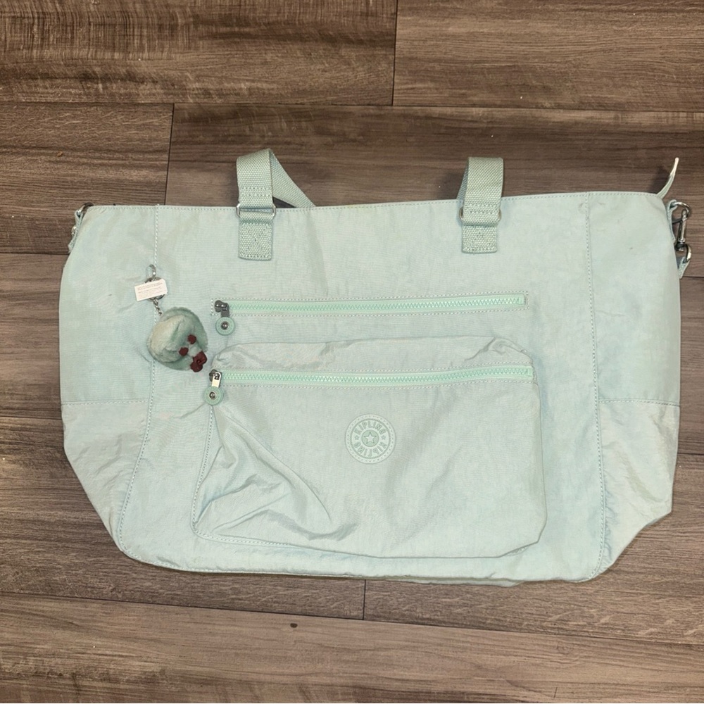 Kipling ISAAC Extra Large Zip Tote Bag SL4830 Polyamide Springtime Sage $149